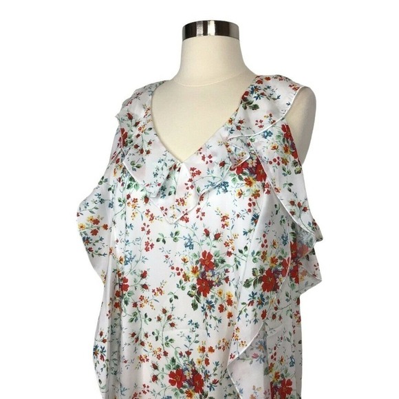 NEW Parker Ditsy Floral Cold Shoulder Mini Dress - Picture 6 of 11